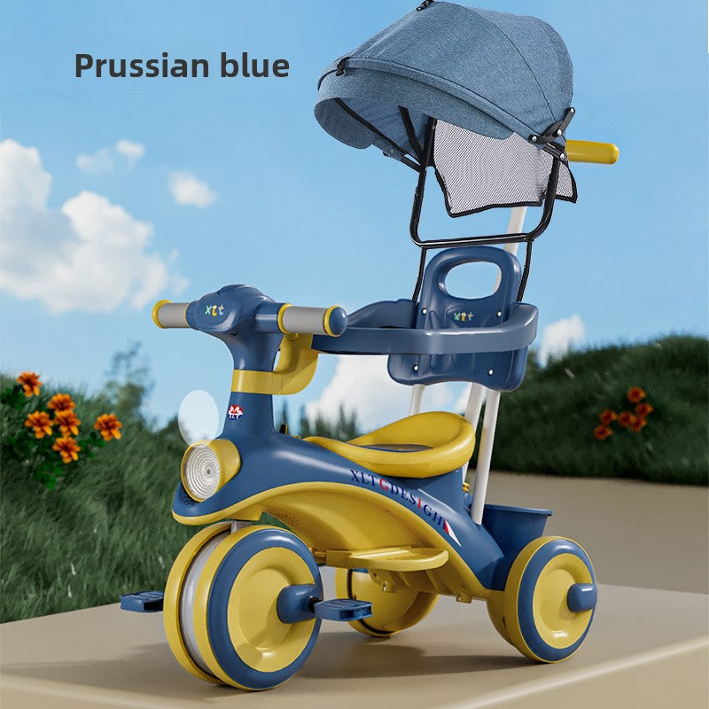 Adjustable Children Tricycle Stroller with Music Lights