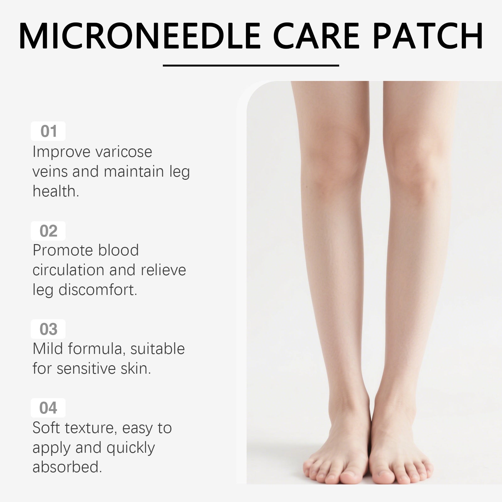 Leg Care Moisturizing Skin Patches