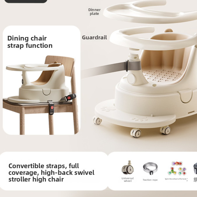 Infant Bathing Learning Chair with Anti-Slip Base