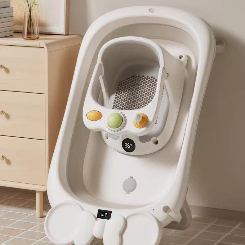 Newborn Baby Bath Tub with Fully Surrounded Seat