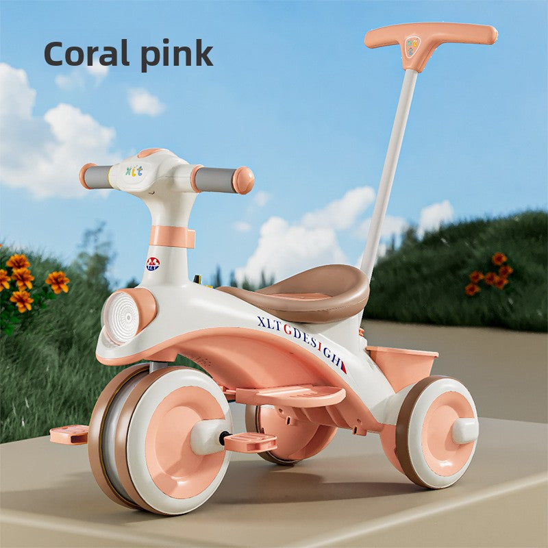 Adjustable Children Tricycle Stroller with Music Lights